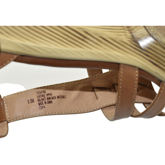 A6 Auth SOFFT Brown Leather Strappy Caged Open Toe Heels Sandals Size 9.5M - Picture 7 of 7